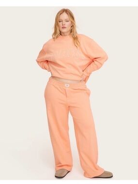 Women's High-Rise Boxer Sweatpants - Parke x Target Peach Orange, Small